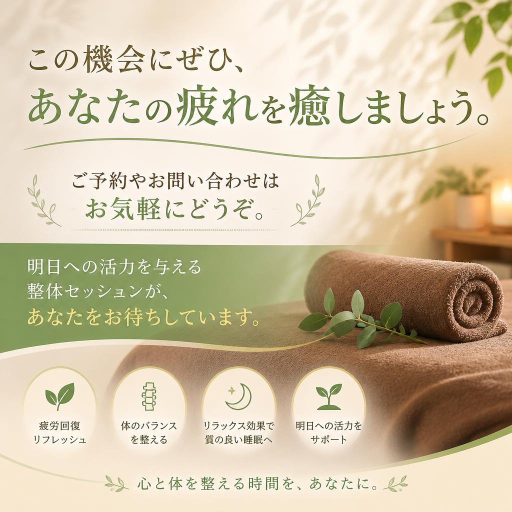 今すぐリフレッシュを！お問い合わせ